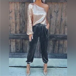 Velvet jogger Pants